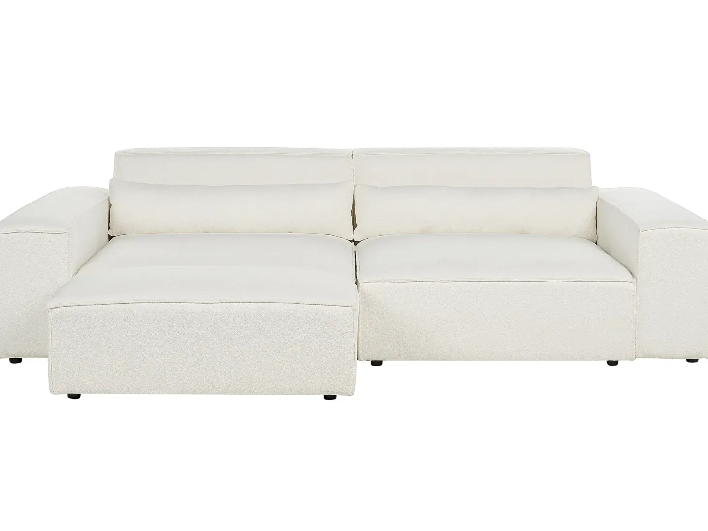 Sofa modułowa dla 3 osób HELLNAR Złamana biel Boucle z otomaną