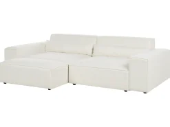 Sofa modułowa dla 3 osób HELLNAR Złamana biel Boucle z otomaną