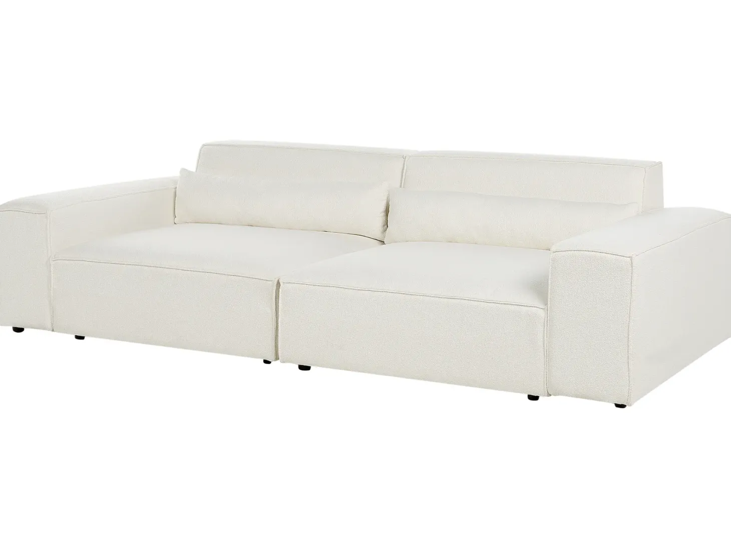 Sofa modułowa dla 3 osób HELLNAR Złamana biel Boucle z otomaną