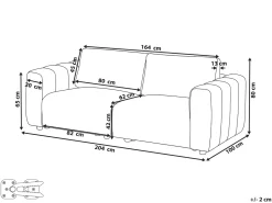 Hot Sofa modułowa dla 2 osób KIVVIK Boucle Wszystkie Sofy|Sofy Dwuosobowe