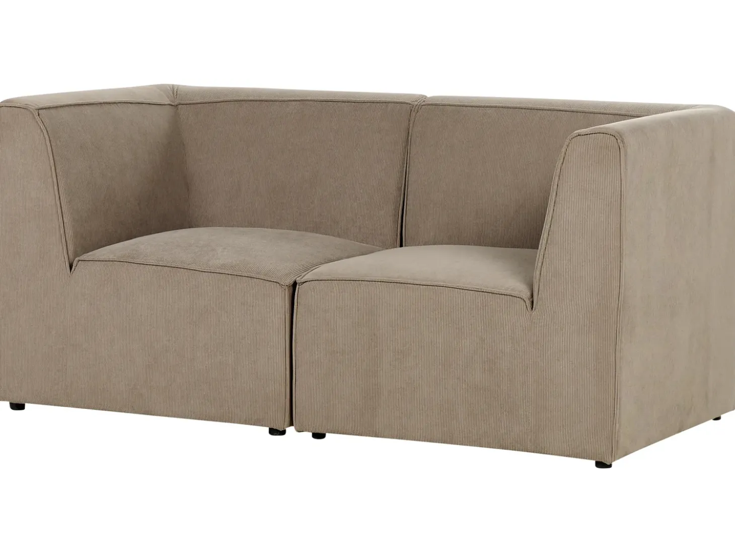 Online Sofa modułowa dla 2 osób LEMVIG Beżowoszary Sztruks Wszystkie Sofy|Sofy Dwuosobowe