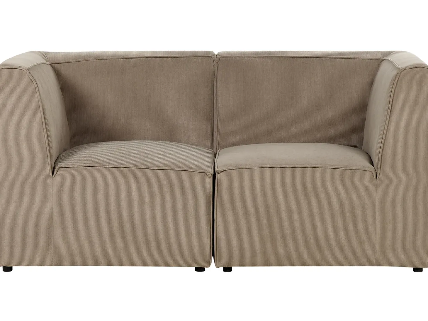 Online Sofa modułowa dla 2 osób LEMVIG Beżowoszary Sztruks Wszystkie Sofy|Sofy Dwuosobowe
