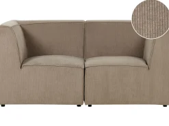 Online Sofa modułowa dla 2 osób LEMVIG Beżowoszary Sztruks Wszystkie Sofy|Sofy Dwuosobowe