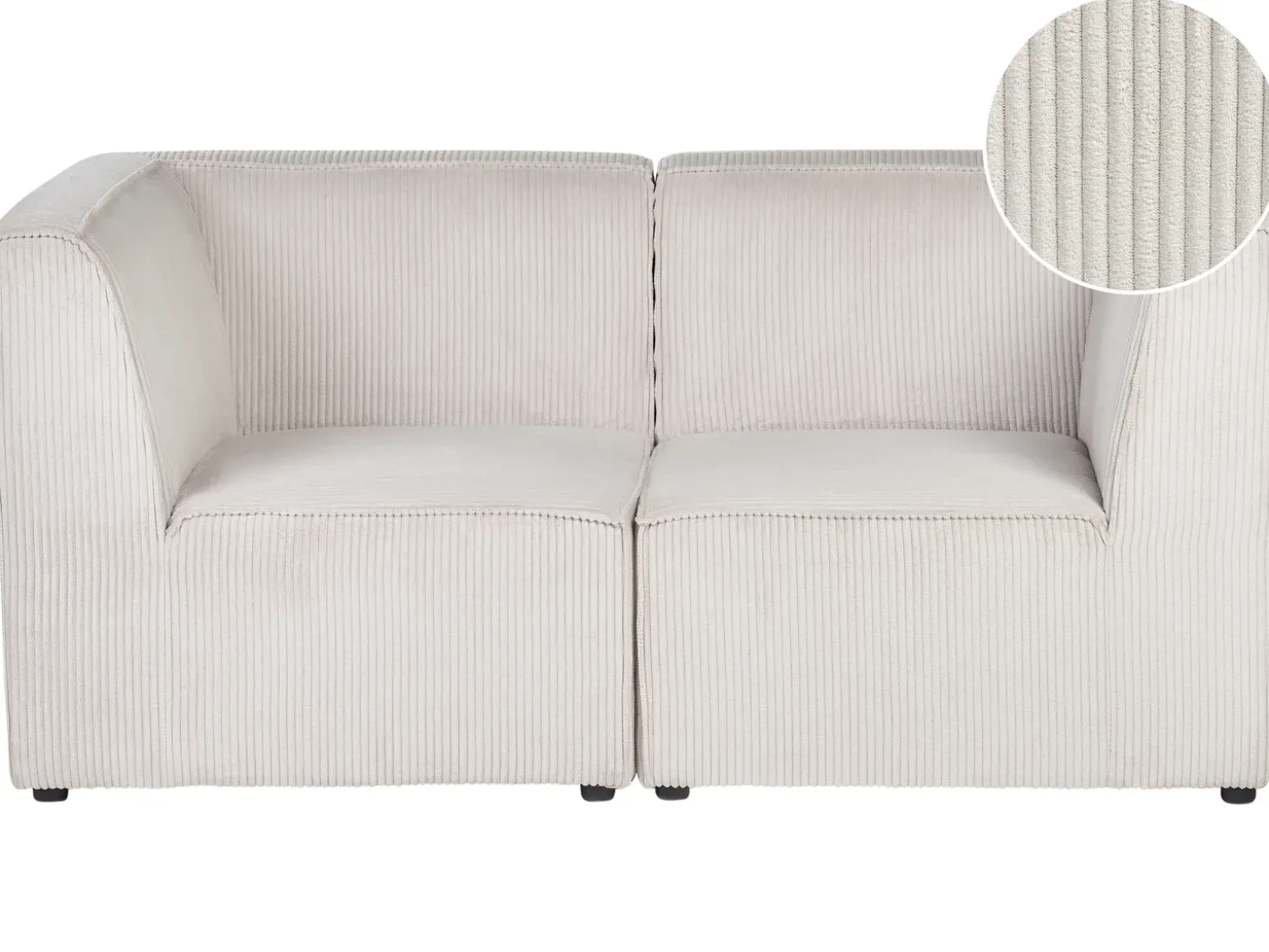 Sofa modułowa dla 2 osób LEMVIG Sztruks Wszystkie Sofy|Sofy Dwuosobowe