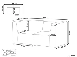 Sofa modułowa dla 2 osób LEMVIG Sztruks Wszystkie Sofy|Sofy Dwuosobowe