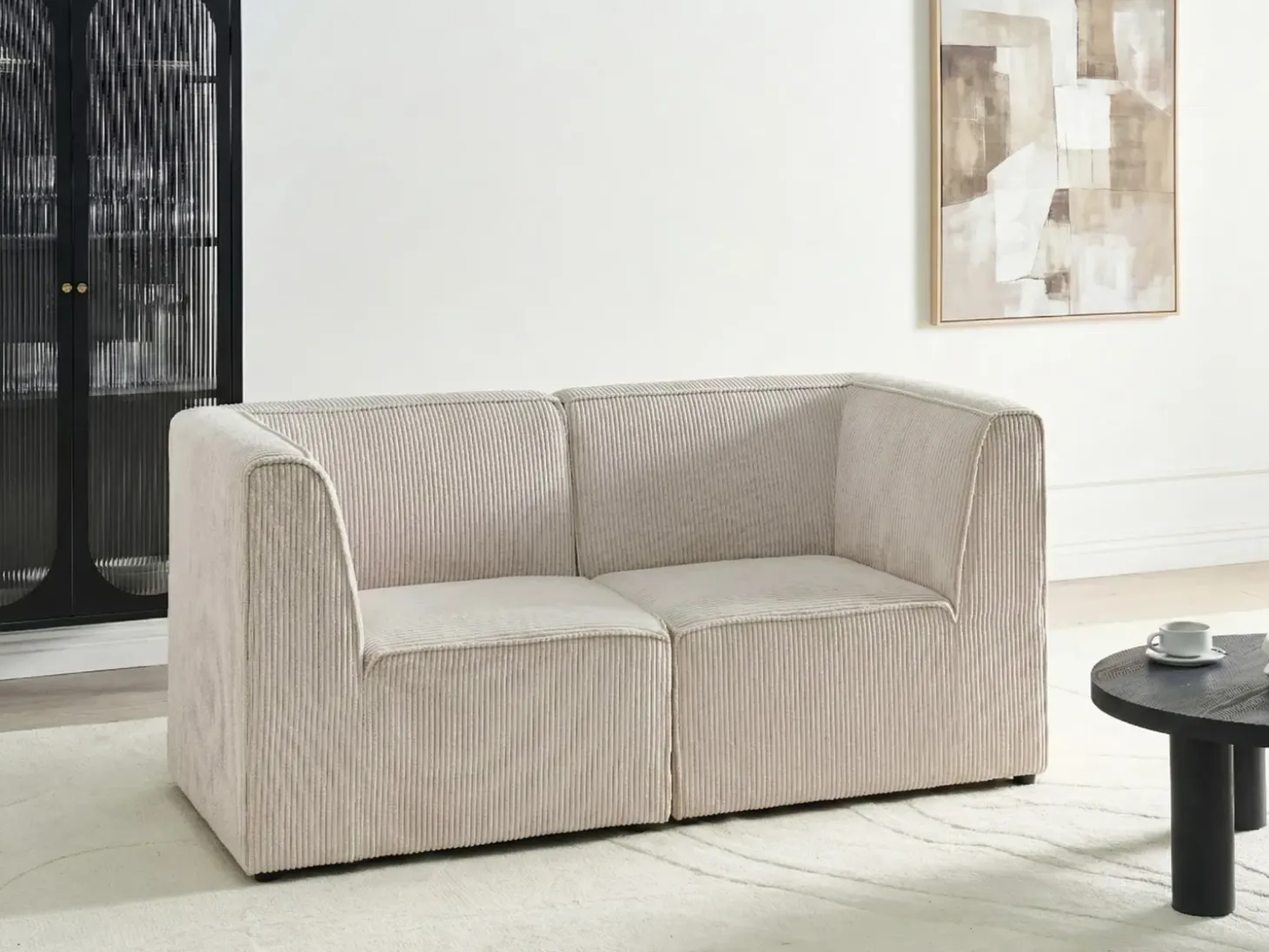 Sofa modułowa dla 2 osób LEMVIG Sztruks Wszystkie Sofy|Sofy Dwuosobowe