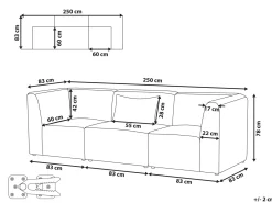 Outlet Sofa modułowa dla 3 osób LEMVIG Sztruks Wszystkie Sofy|Kolekcje Sof