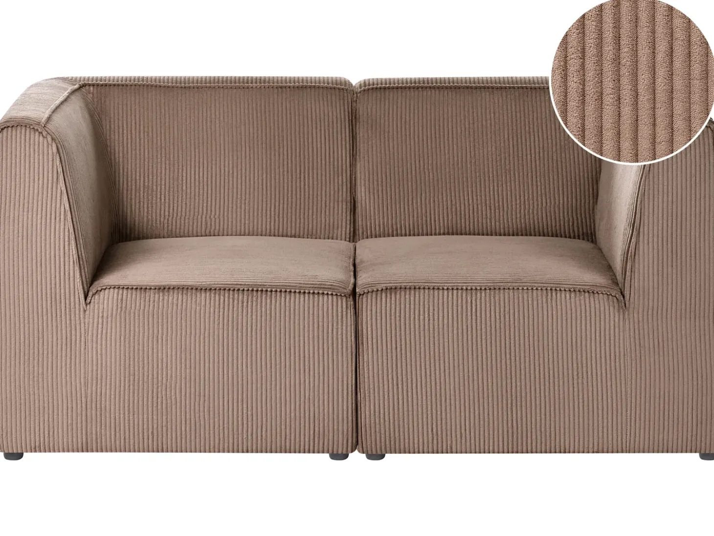 Online Sofa modułowa dla 2 osób LEMVIG Piaskowy Sztruks Wszystkie Sofy|Sofy Dwuosobowe