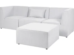 Outlet Sofa modułowa dla 3 osób LEMVIG Złamana biel Sztruks z otomaną Wszystkie Sofy|Kolekcje Sof