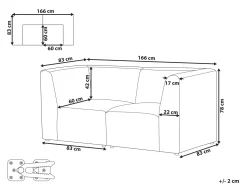 Best Sofa modułowa dla 2 osób LEMVIG Sztruks Wszystkie Sofy|Sofy Dwuosobowe