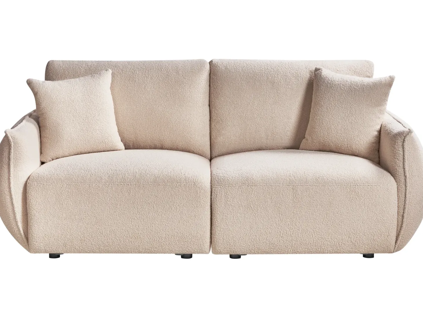 Sale Sofa modułowa dla 2 osób MESNALI Beżowy Boucle Wszystkie Sofy|Sofy Dwuosobowe