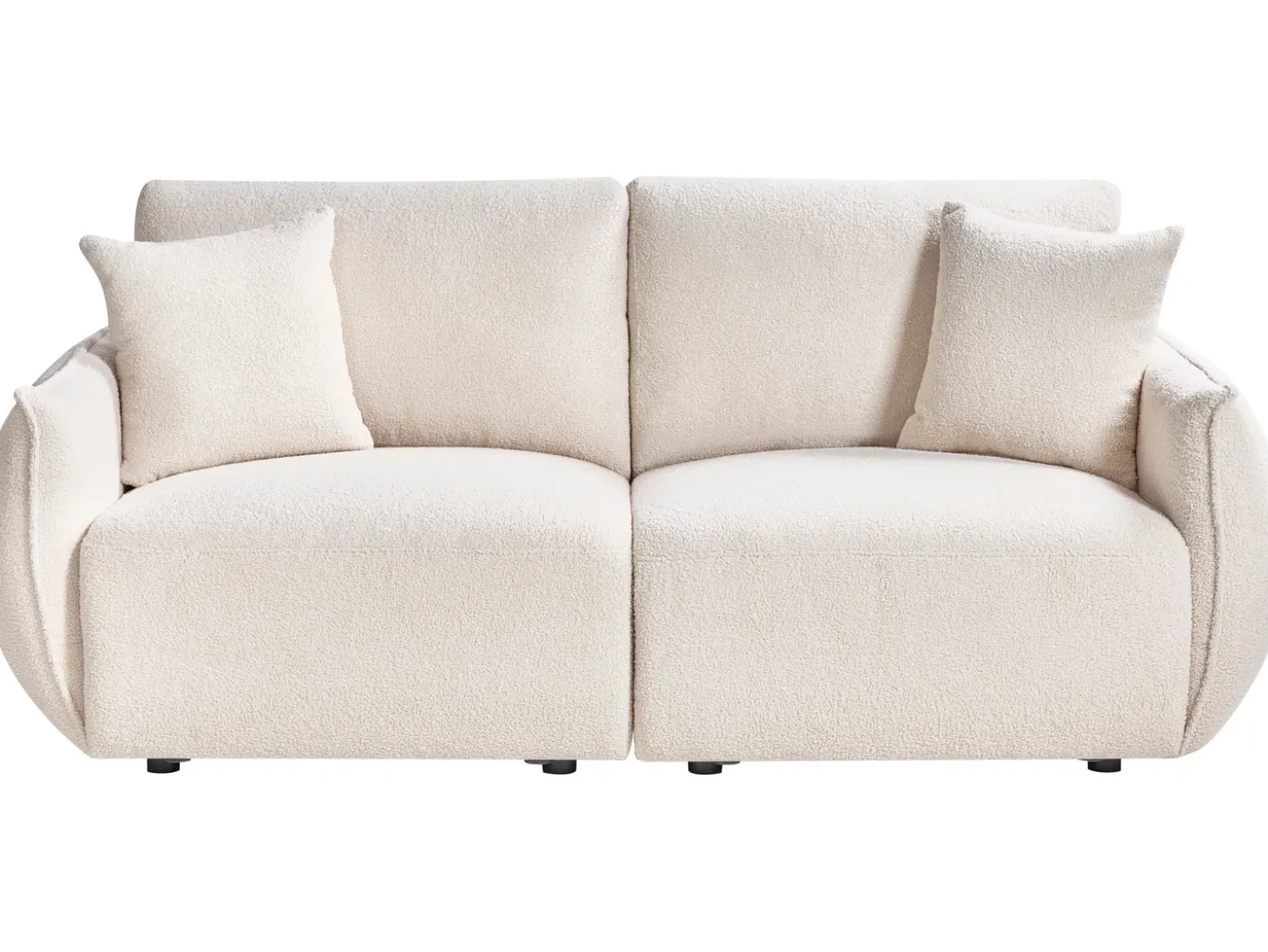 Hot Sofa modułowa dla 2 osób MESNALI Złamana biel Boucle Wszystkie Sofy|Sofy Dwuosobowe