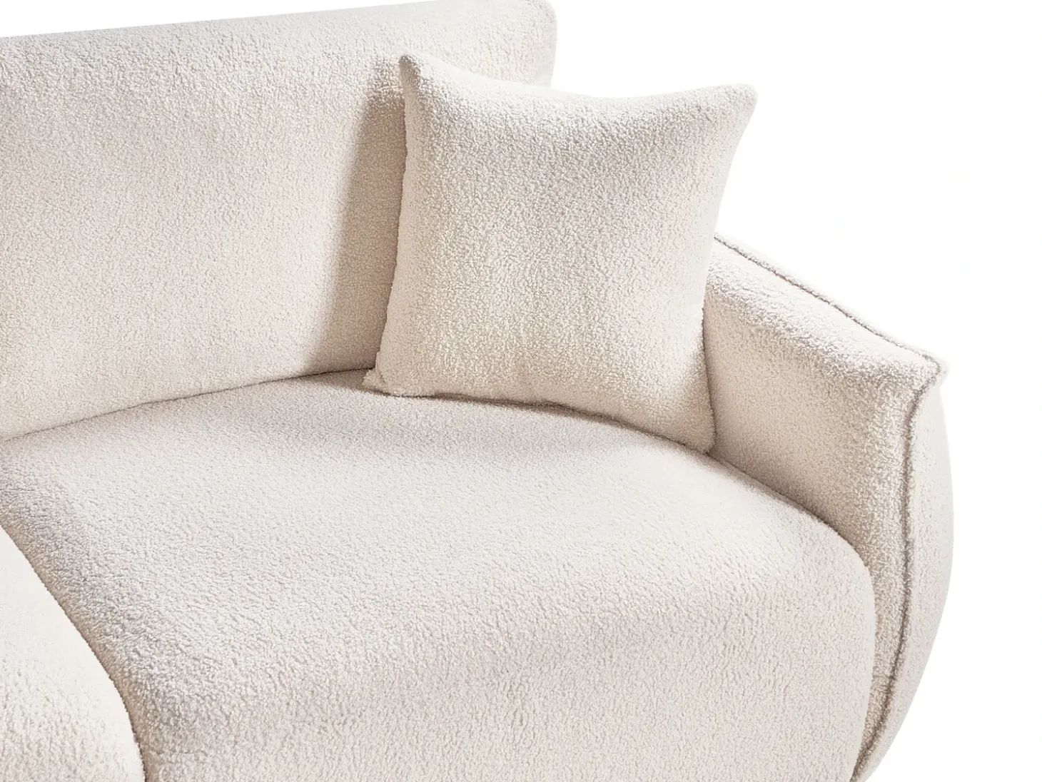 Hot Sofa modułowa dla 2 osób MESNALI Złamana biel Boucle Wszystkie Sofy|Sofy Dwuosobowe