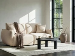 Hot Sofa modułowa dla 2 osób MESNALI Złamana biel Boucle Wszystkie Sofy|Sofy Dwuosobowe