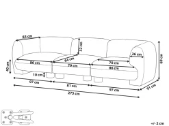 Hot Sofa modułowa dla 3 osób MJALBI Boucle Wszystkie Sofy|Kolekcje Sof