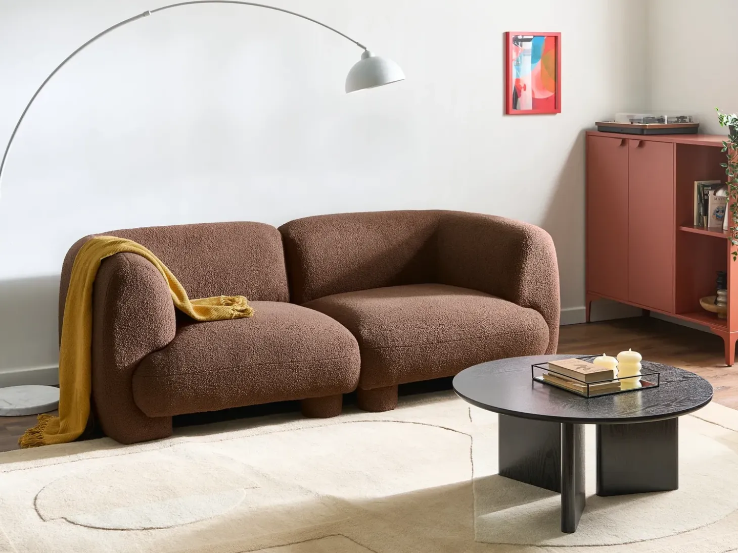 Sofa modułowa dla 2 osób MJALBI Boucle Wszystkie Sofy|Sofy Dwuosobowe