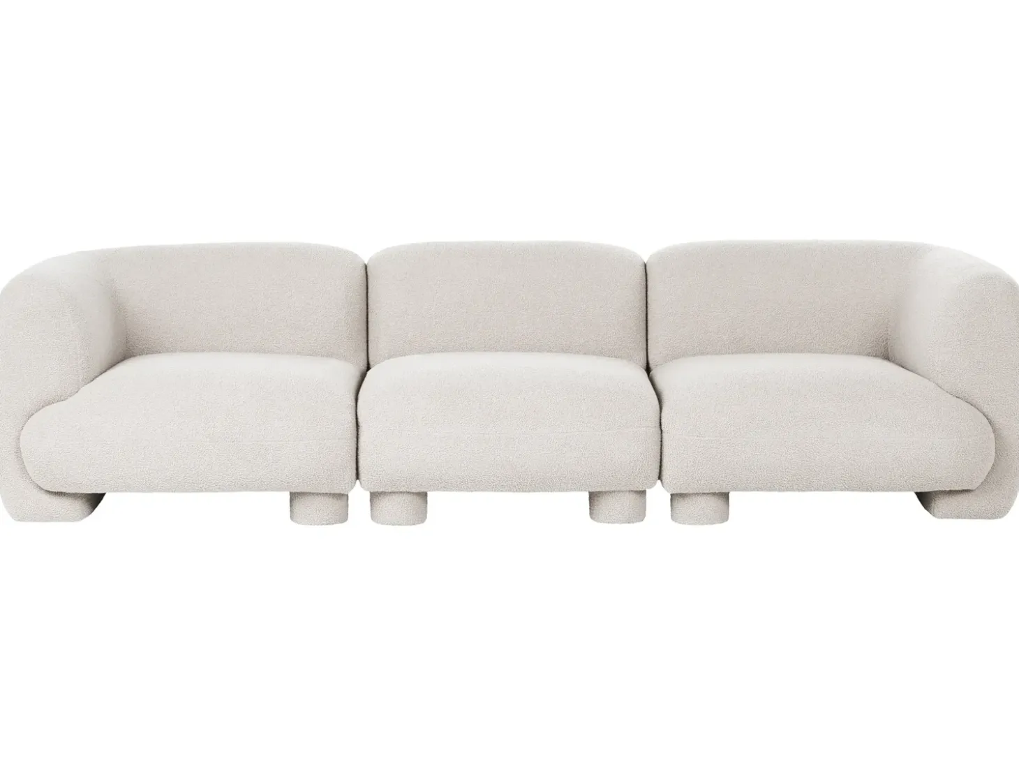 Sofa modułowa dla 3 osób MJALBI Złamana biel Boucle Wszystkie Sofy|Kolekcje Sof