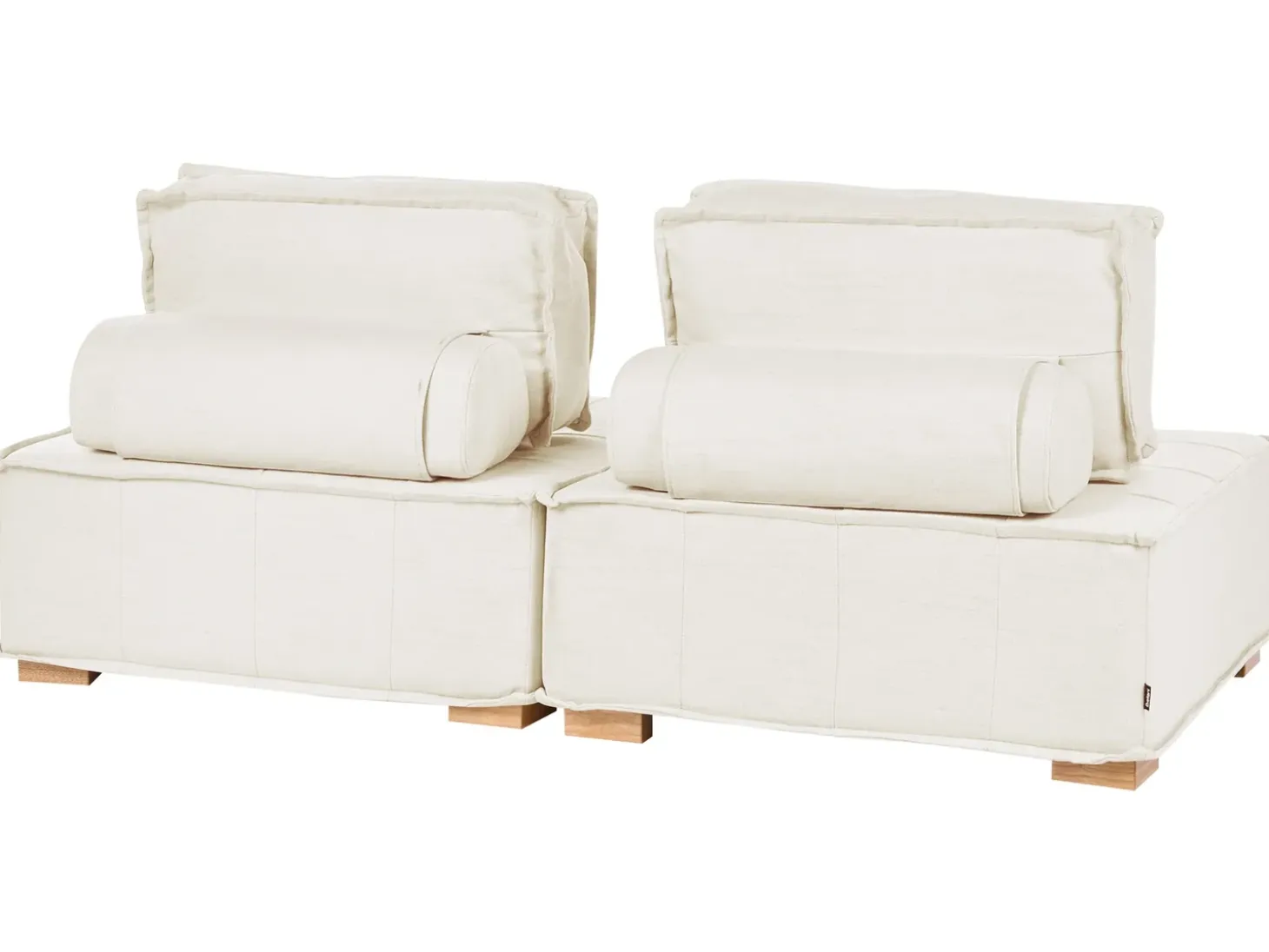 Sofa modułowa dla 2 osób TIBRO Złamana biel Wszystkie Sofy|Sofy Dwuosobowe