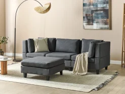 New Sofa modułowa dla 3 osób UNSTAD Ciemnoszary z otomaną Wszystkie Sofy|Kolekcje Sof