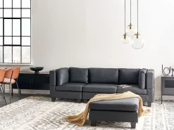 Clearance Sofa modułowa dla 3 osób UNSTAD Ekoskóra Sofy Skórzane|Wszystkie Sofy