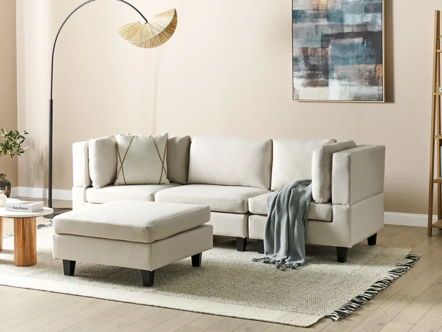 Sofa modułowa dla 3 osób UNSTAD Jasnobeżowy z otomaną Wszystkie Sofy|Kolekcje Sof