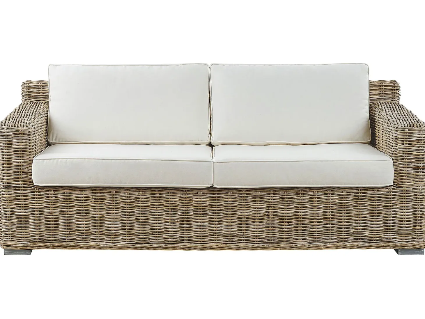 Sofa ogrodowa dla 2 osób ARDEA Rattan Jasnobrązowy