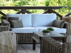 Sofa ogrodowa dla 2 osób ARDEA Rattan Jasnobrązowy