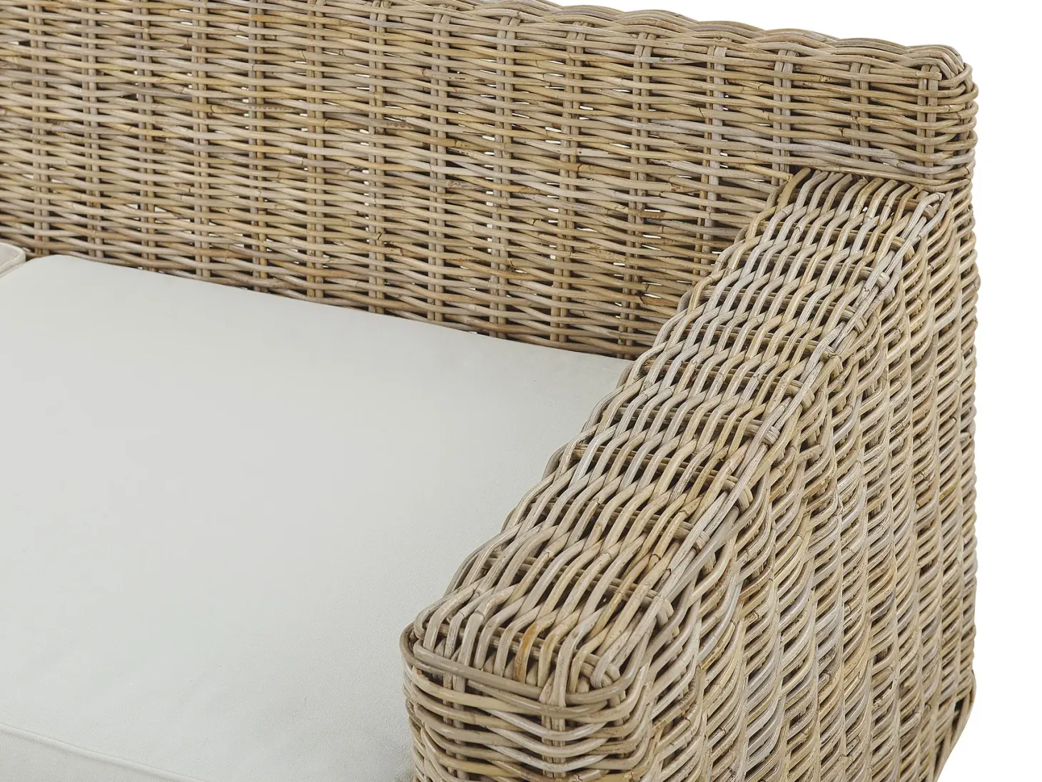 Sofa ogrodowa dla 2 osób ARDEA Rattan Jasnobrązowy