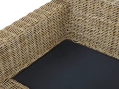 Sofa ogrodowa dla 2 osób ARDEA Rattan Jasnobrązowy