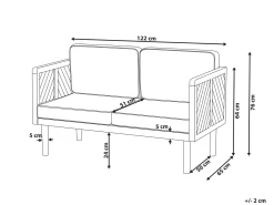 Sofa ogrodowa dla 2 osób BARATTI Drewno akacjowe Brązowy