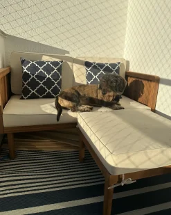 Sofa ogrodowa dla 2 osób BARATTI Drewno akacjowe Brązowy