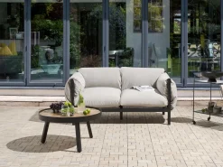 Sofa ogrodowa dla 2 osób ESPERIA Metal Szary