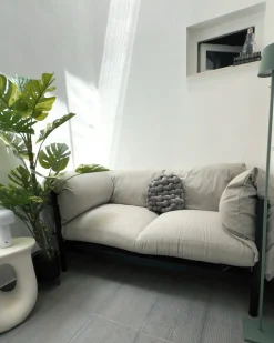 Sofa ogrodowa dla 2 osób ESPERIA Metal Szary