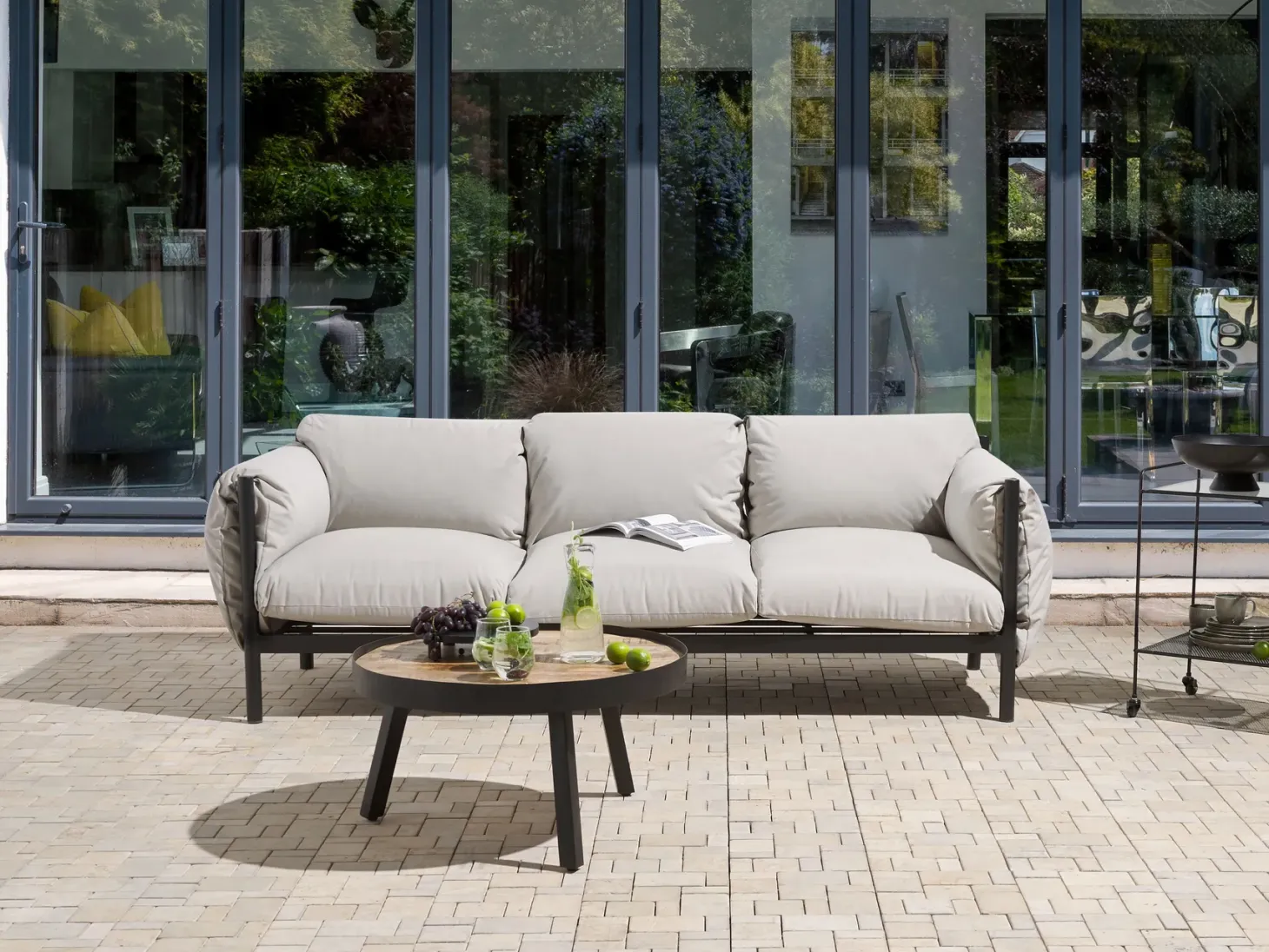 Sofa ogrodowa dla 3 osób ESPERIA Metal Szary
