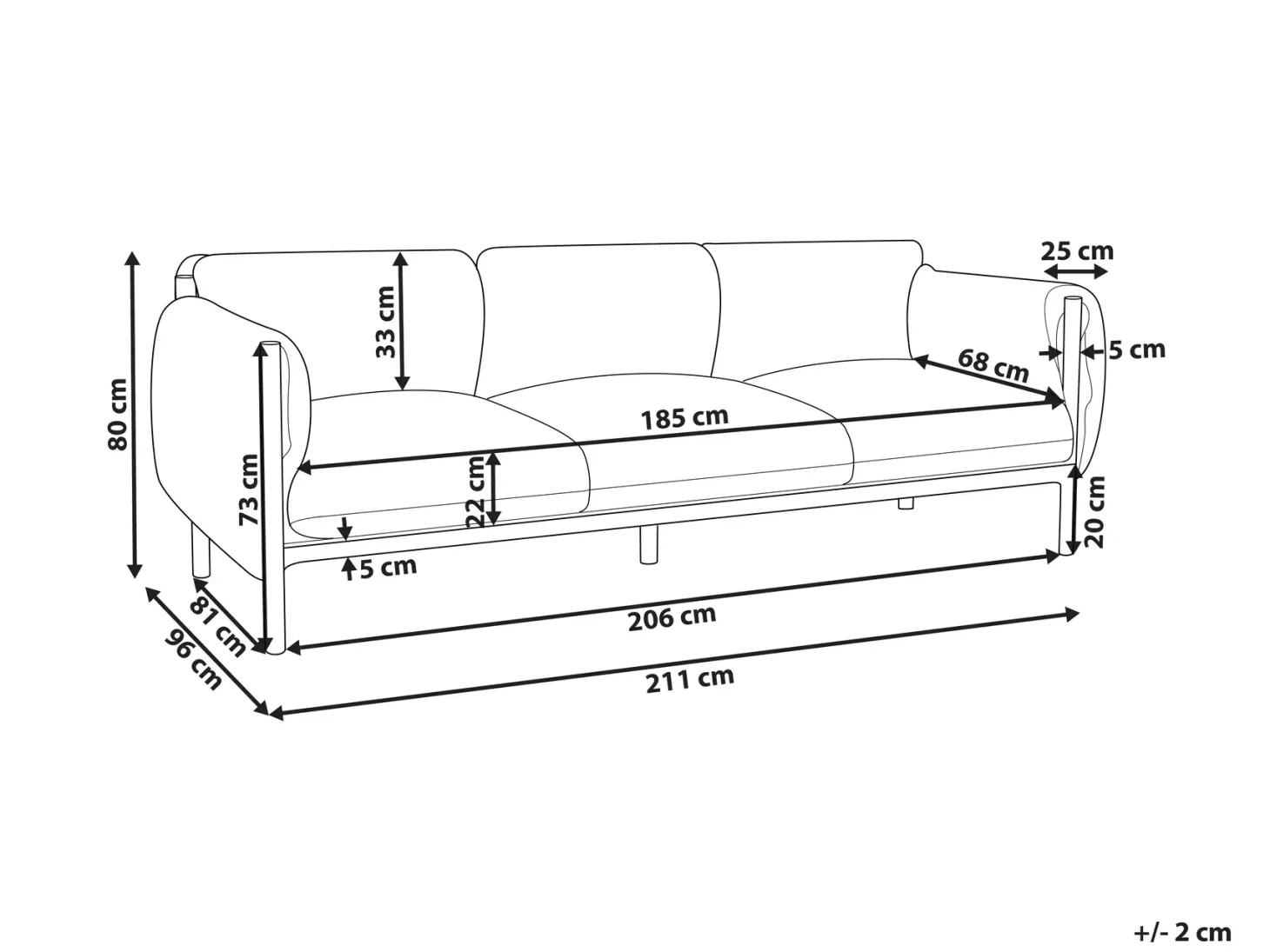 Sofa ogrodowa dla 3 osób ESPERIA Metal Szary