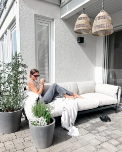 Sofa ogrodowa dla 3 osób ESPERIA Metal Szary
