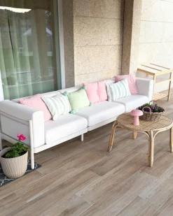 Sofa ogrodowa dla 3 osób FERRETTI Jasnobeżowy