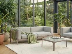 Sofa ogrodowa dla 2 osób FERRETTI Beżowoszary