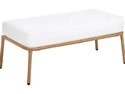 Sofa ogrodowa dla 2 osób FOLLO Jasnobrązowy Technorattan z ławką