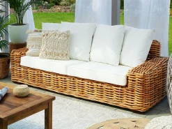 Sofa ogrodowa dla 3 osób FORLI Rattan Naturalny