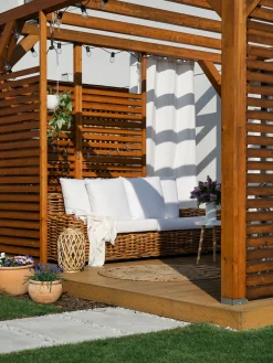 Sofa ogrodowa dla 3 osób FORLI Rattan Naturalny