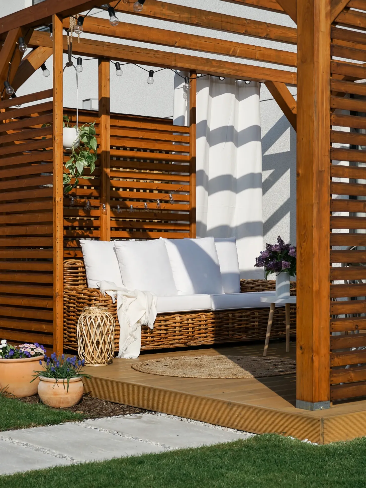 Sofa ogrodowa dla 3 osób FORLI Rattan Naturalny
