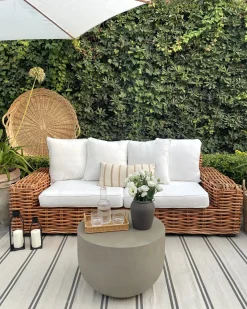 Sofa ogrodowa dla 3 osób FORLI Rattan Naturalny
