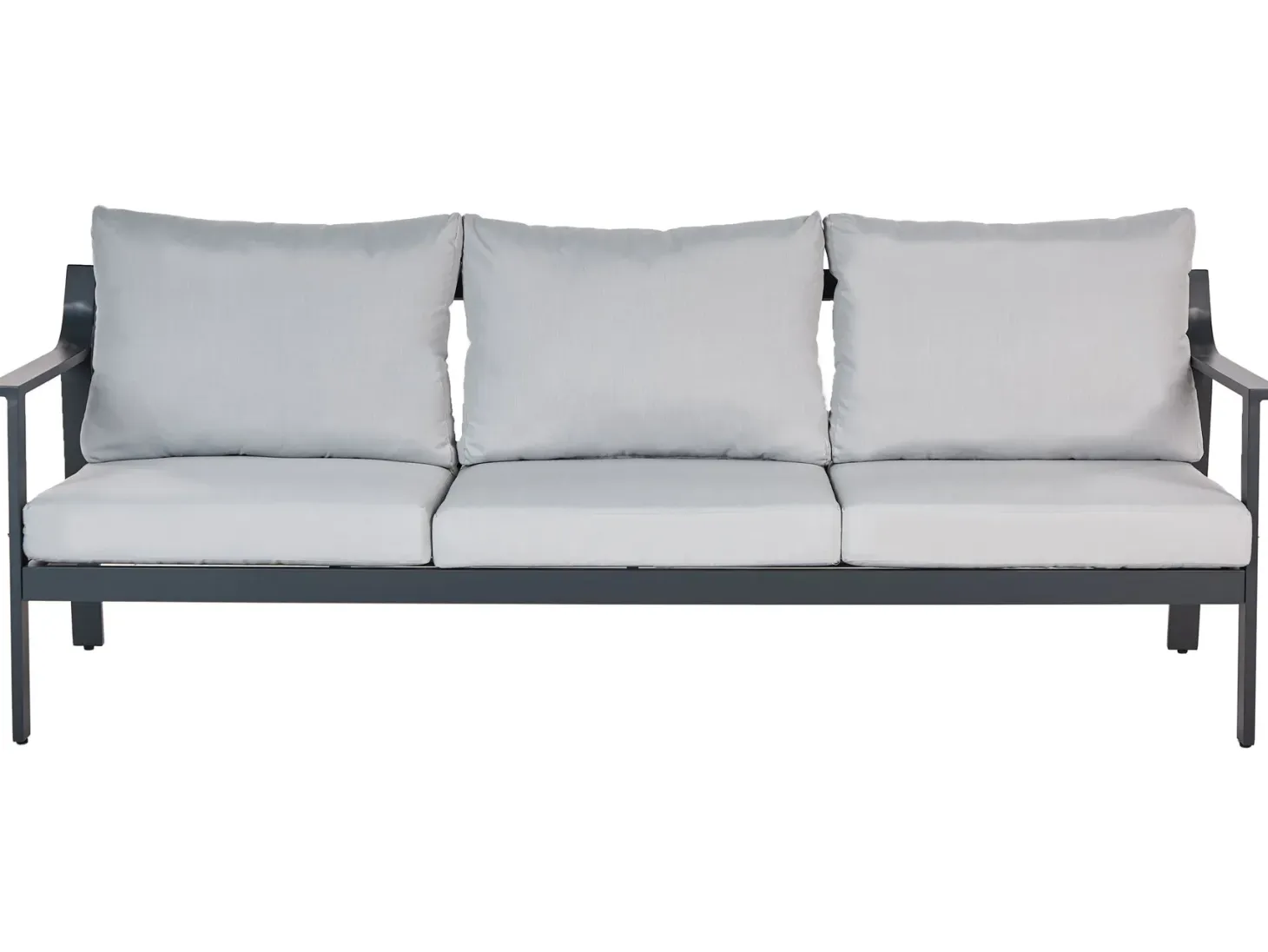 Sofa ogrodowa dla 3 osób KIATO Metal Jasnoszary