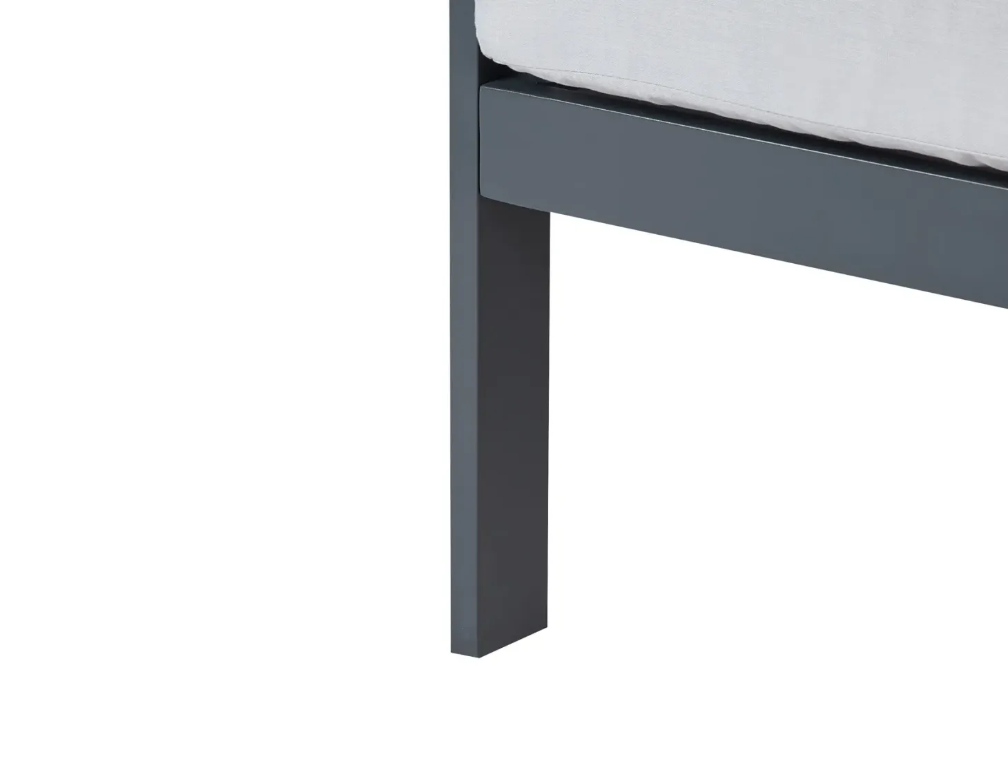 Sofa ogrodowa dla 3 osób KIATO Metal Jasnoszary