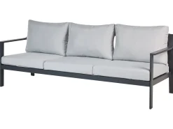Sofa ogrodowa dla 3 osób KIATO Metal Jasnoszary