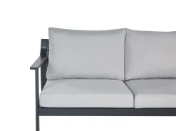 Sofa ogrodowa dla 3 osób KIATO Metal Jasnoszary