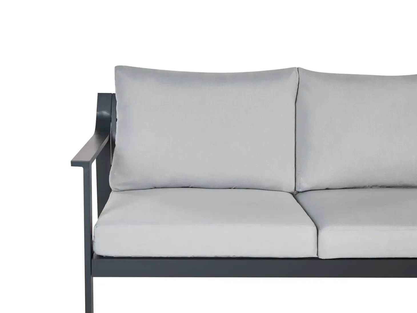 Sofa ogrodowa dla 3 osób KIATO Metal Jasnoszary