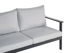 Sofa ogrodowa dla 3 osób KIATO Metal Jasnoszary