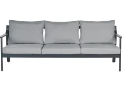 Sofa ogrodowa dla 3 osób KIATO Metal Ciemnoszary